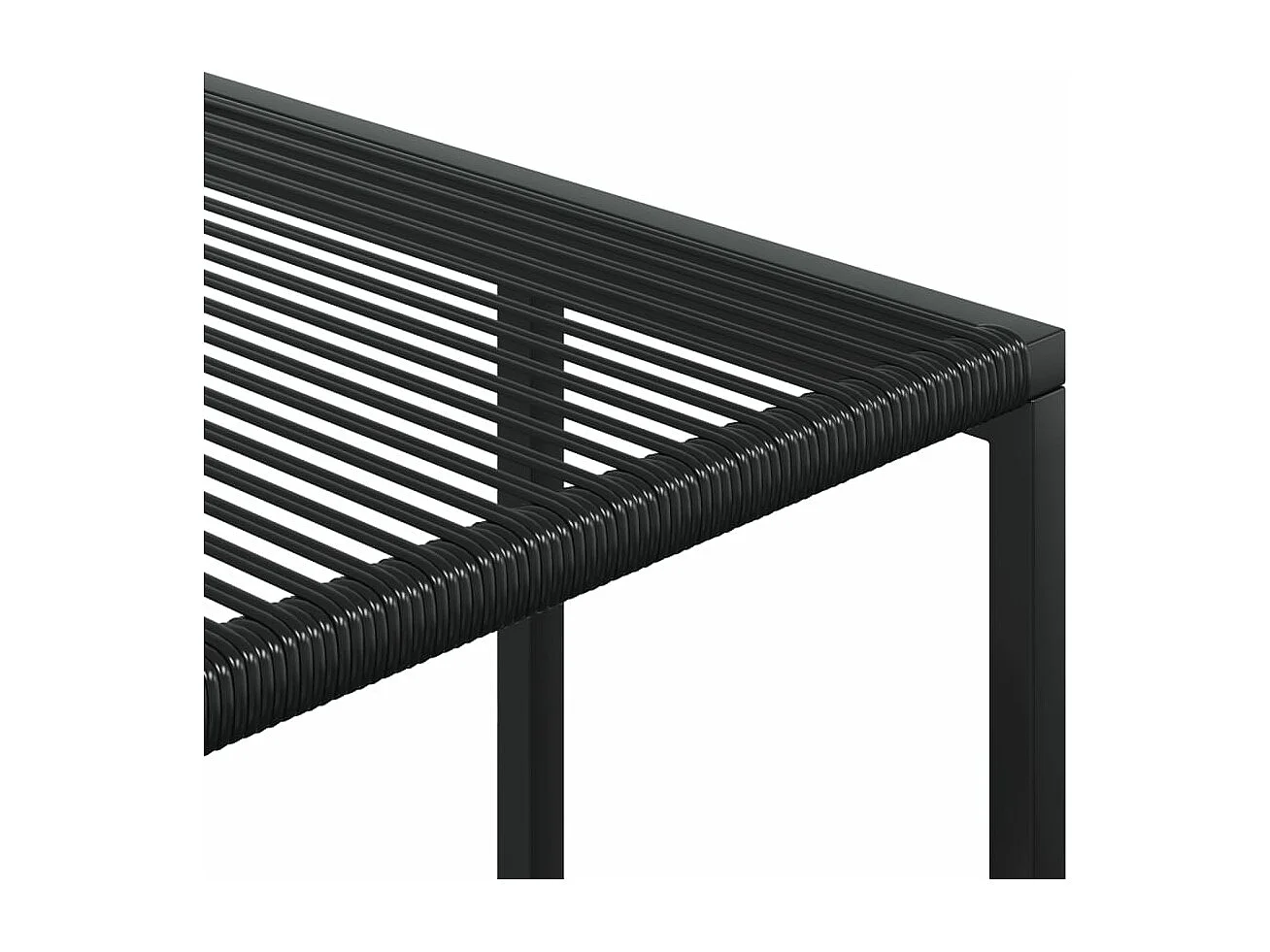 9-delige Tuinset poly rattan zwart