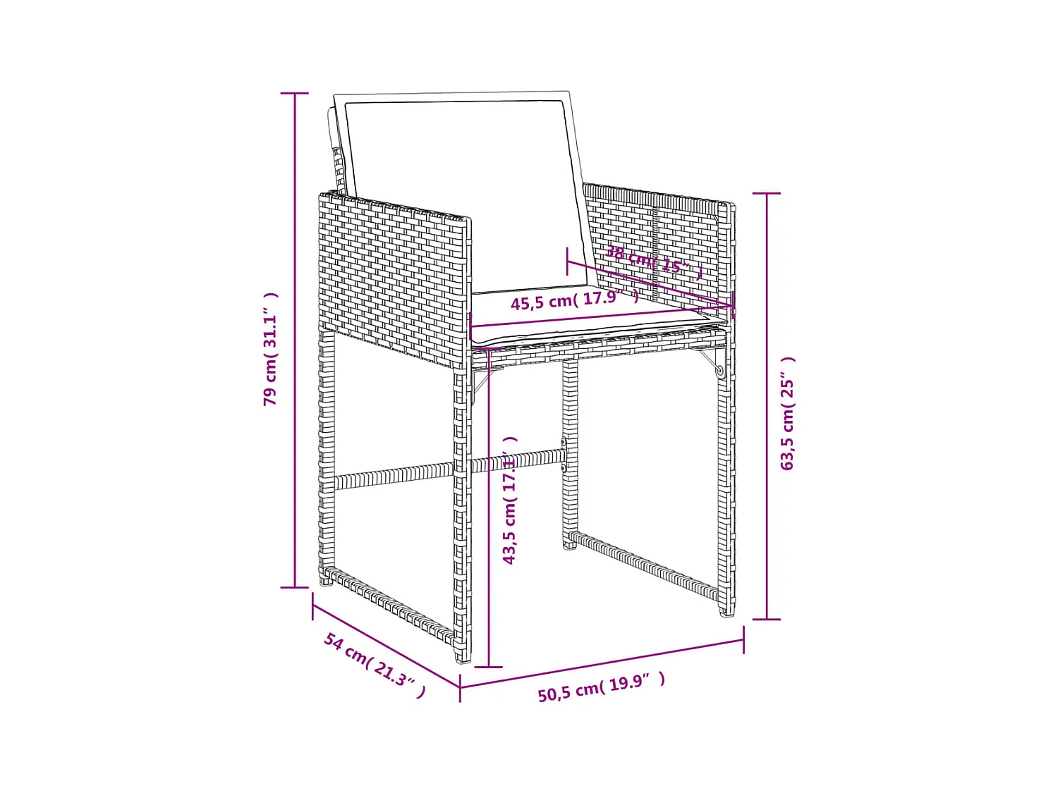 Ensemble à manger de jardin et coussins 7 pièces beige poly rotin