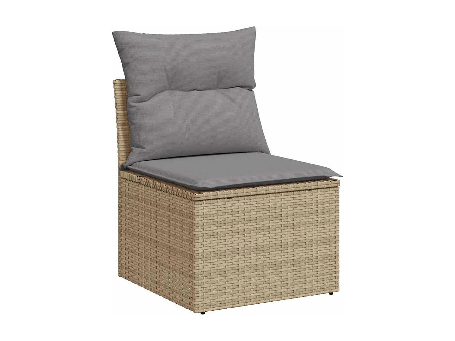 Set sofás jardín y cojines 7 piezas ratán sintético acacia beige