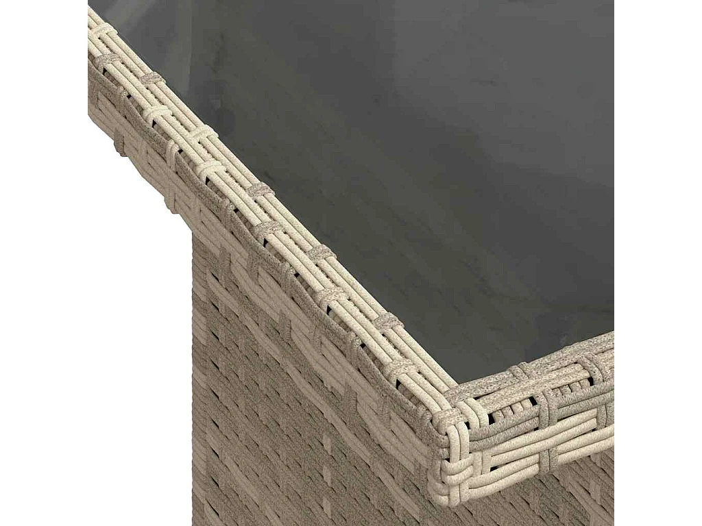 Set sofás jardín 10 piezas con cojines ratán sintético gris claro