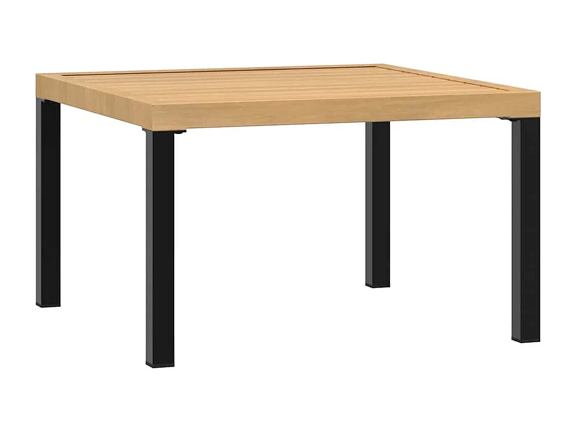 Salon de jardin 4 pièces avec coussins noir aluminium