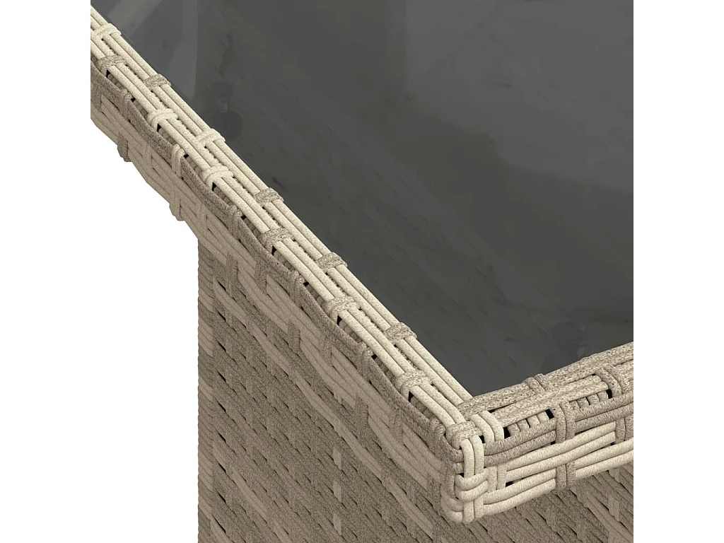 Set de sofás de jardín 8 piezas y cojines ratán sintético gris