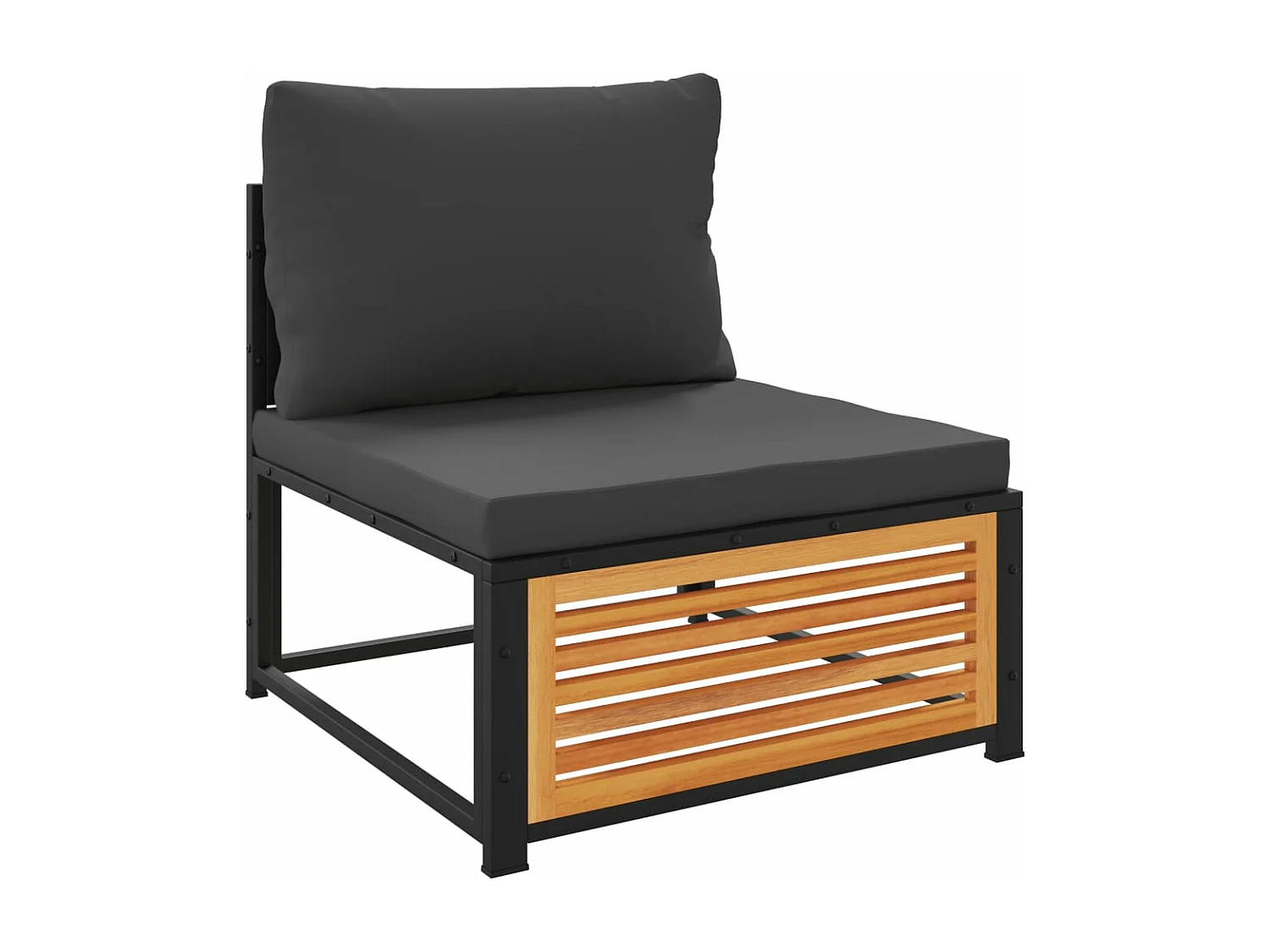 Set de sofás de jardín con cojines 7 piezas madera maciza acacia