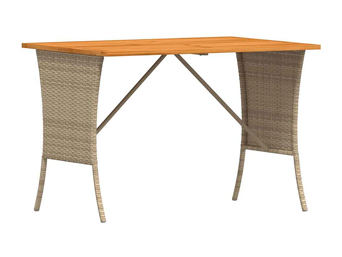 Salon de jardin avec coussins forme de L 4 pièces beige polyrotin