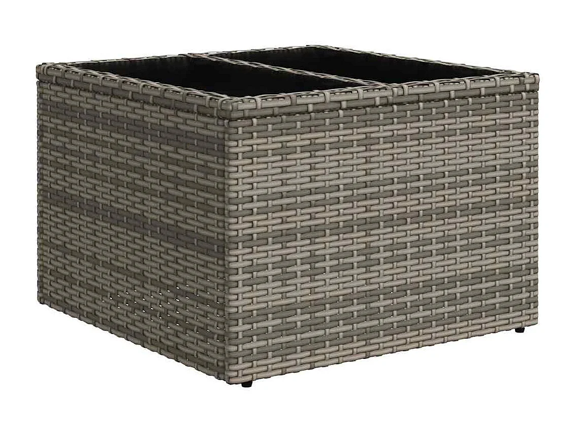 Set de sofás de jardín con cojines 9 piezas ratán sintético gris