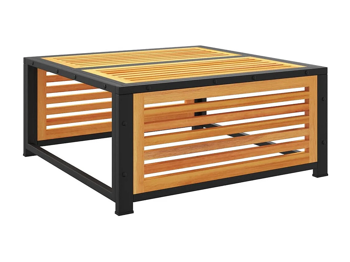 Salon de jardin avec coussins 6 pièces bois d'acacia solide