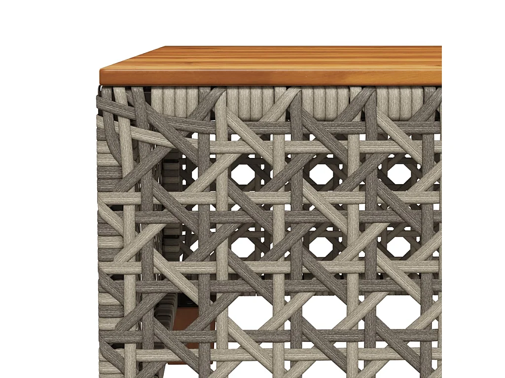 11-delige Loungeset met kussens poly rattan grijs