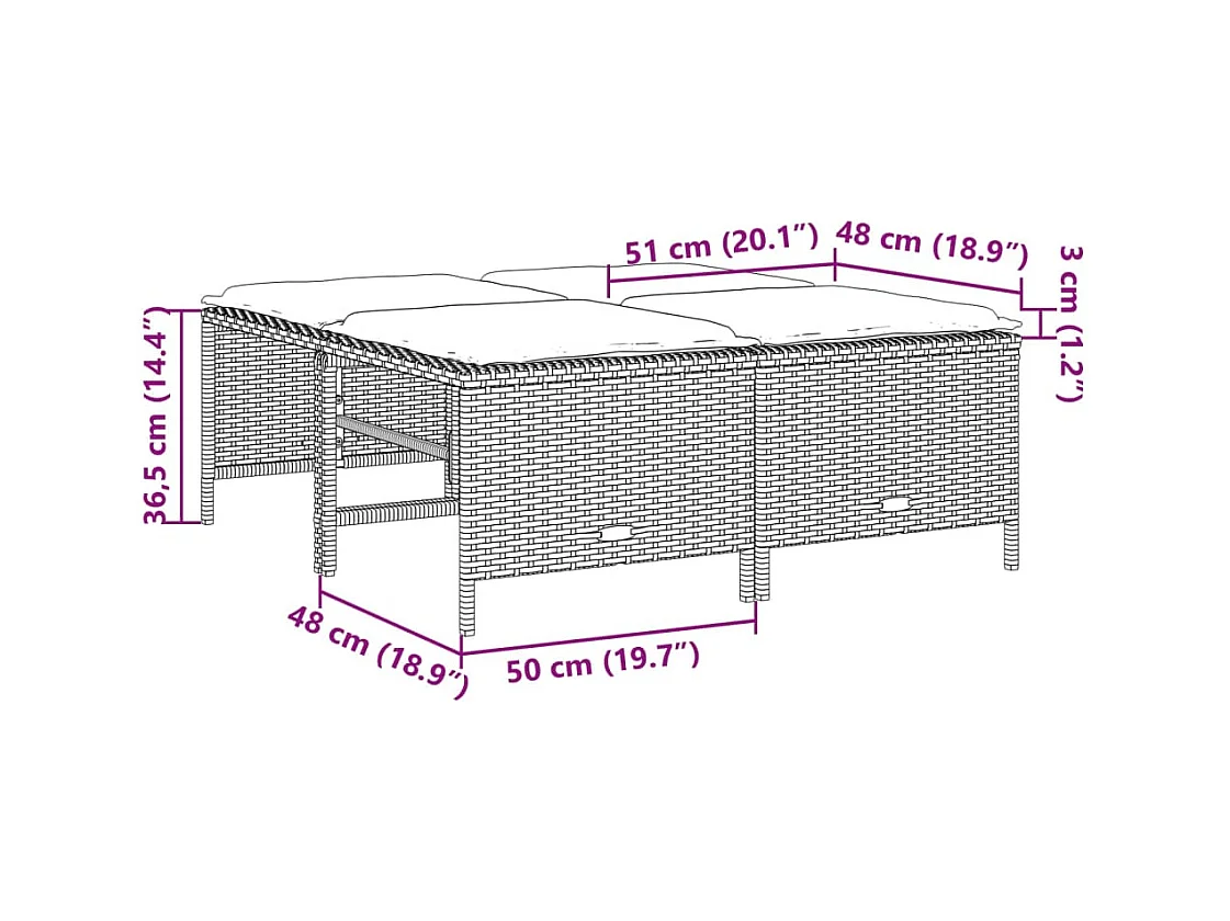 Salon de jardin avec coussins 5 pièces beige résine tressée