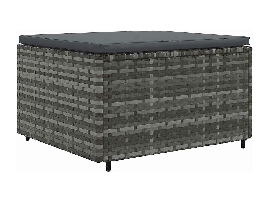 Salon de jardin 8 pièces avec coussins Gris Résine tressée