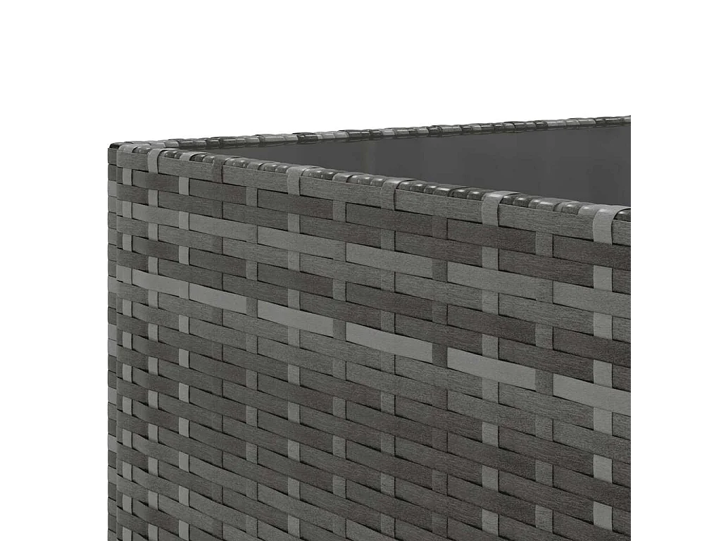 Salon de jardin 8 pièces avec coussins Gris Résine tressée