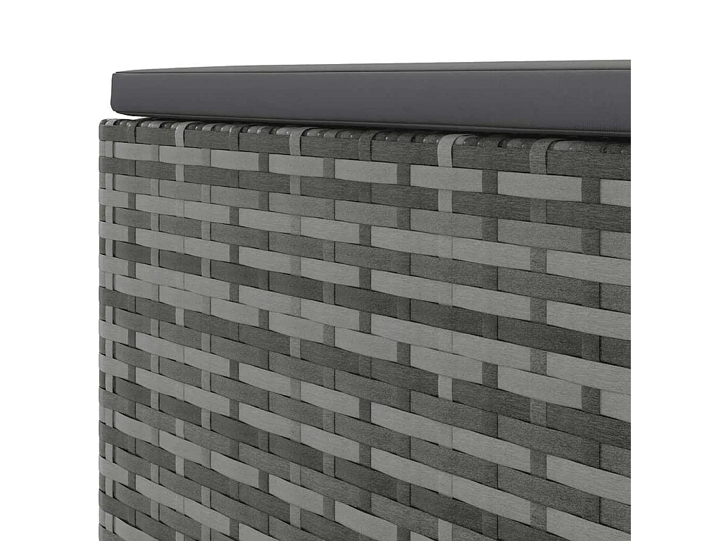 Salon de jardin 5 pièces avec coussins Gris Résine tressée