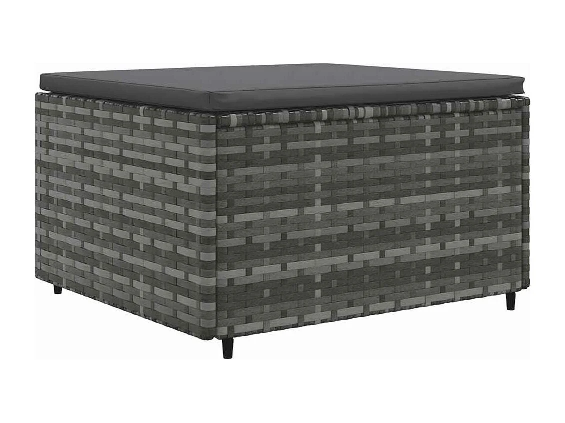 Salon de jardin 5 pièces avec coussins Gris Résine tressée