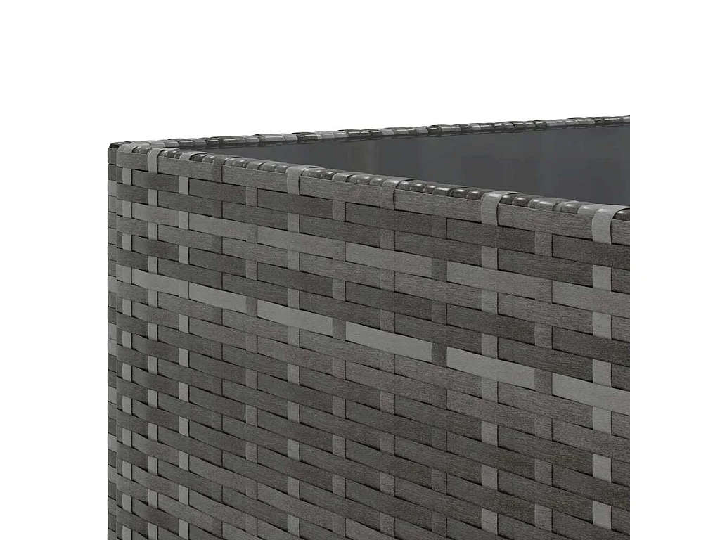 7-delige Loungeset met kussens poly rattan grijs