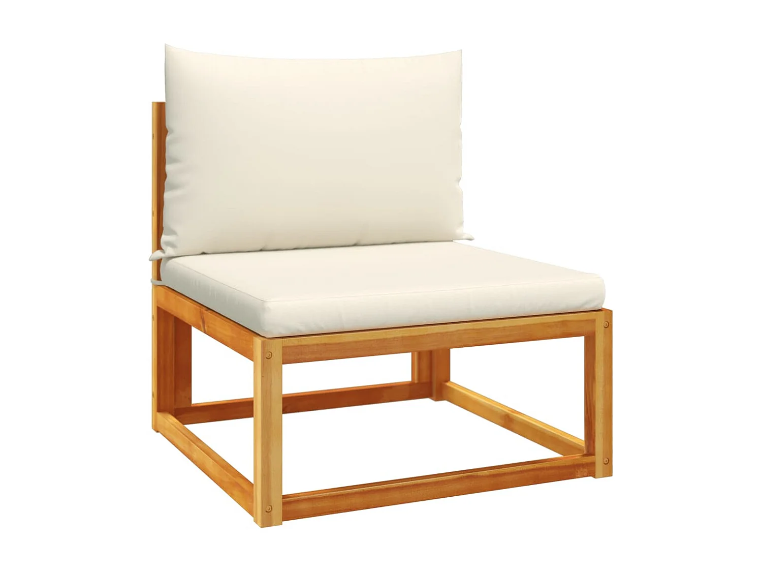 Set de sofás de jardín con cojines 6 piezas madera maciza acacia