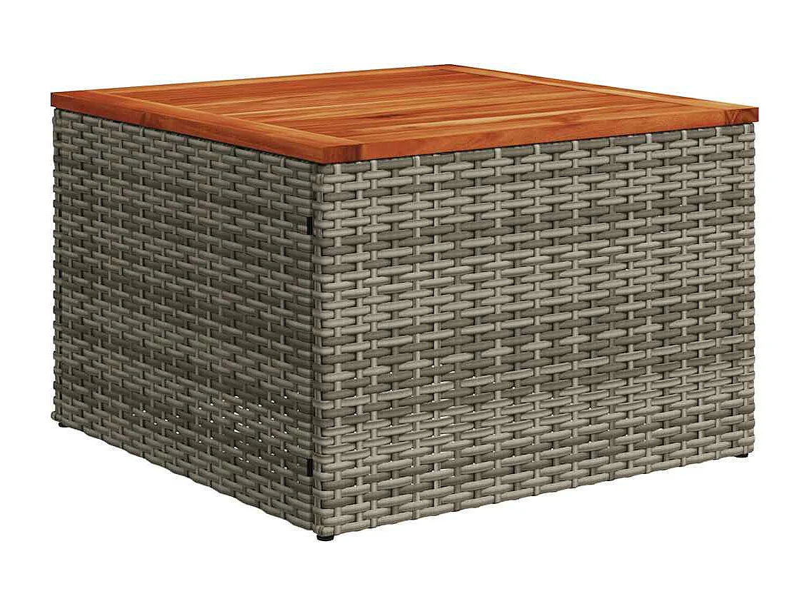 Set de sofás de jardín con cojines 9 piezas ratán sintético gris