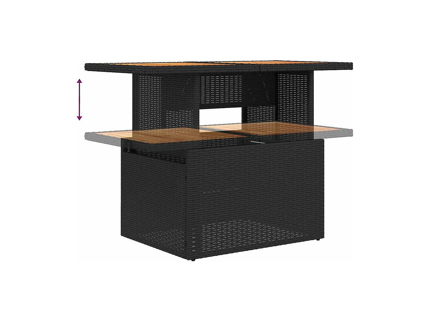 Set de sofás de jardín con cojines 9 piezas ratán sintético negro