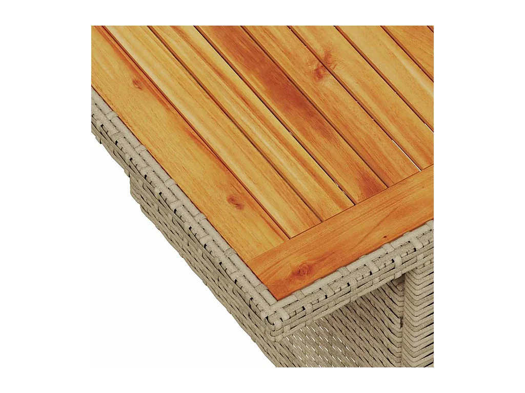 Salon de jardin avec coussins 7 pièces beige résine tressée