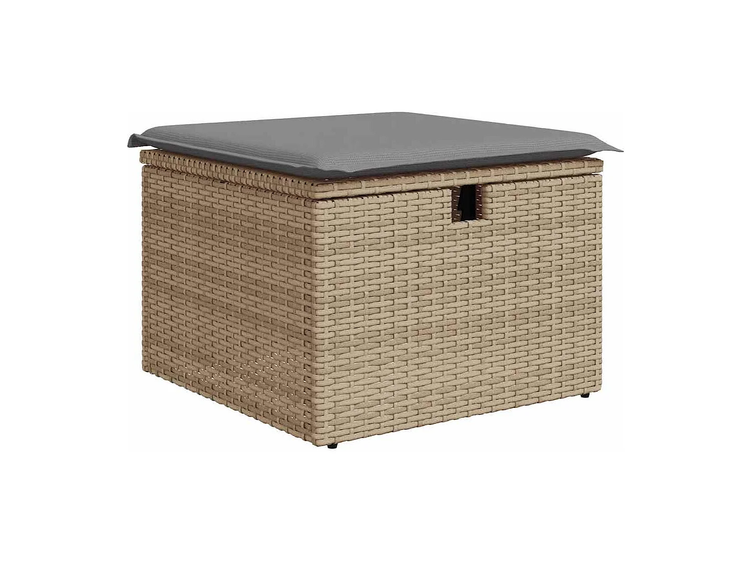 Salon de jardin avec coussins 9 pièces beige résine tressée