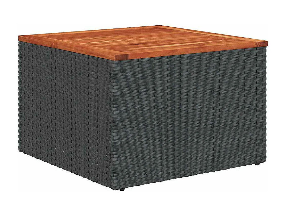 Set de sofás de jardín con cojines 9 piezas ratán sintético negro