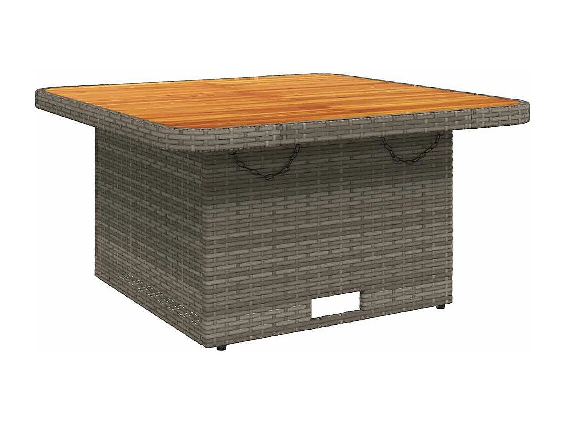 Salon de jardin 3 pièces avec coussins Gris Résine tressée