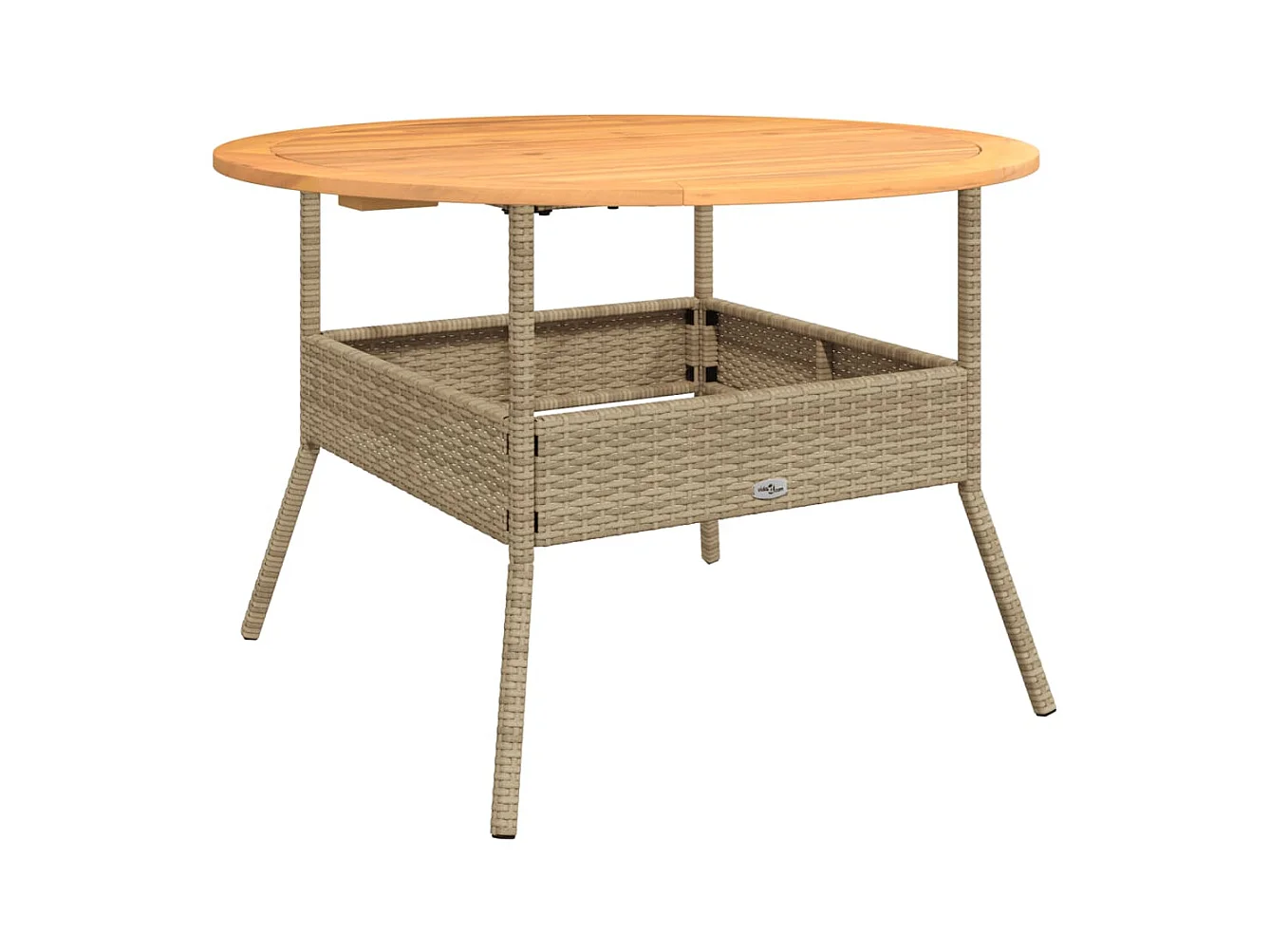 Salon de jardin avec coussins 2 pièces beige résine tressée