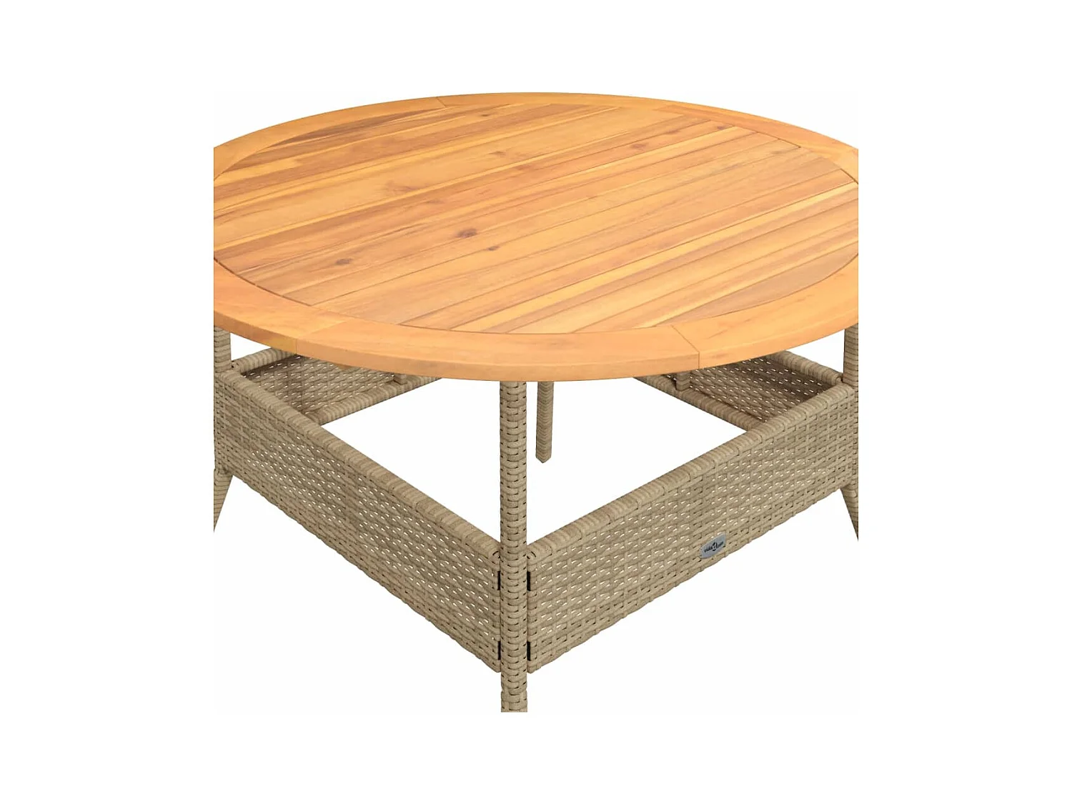 Salon de jardin avec coussins 2 pièces beige résine tressée