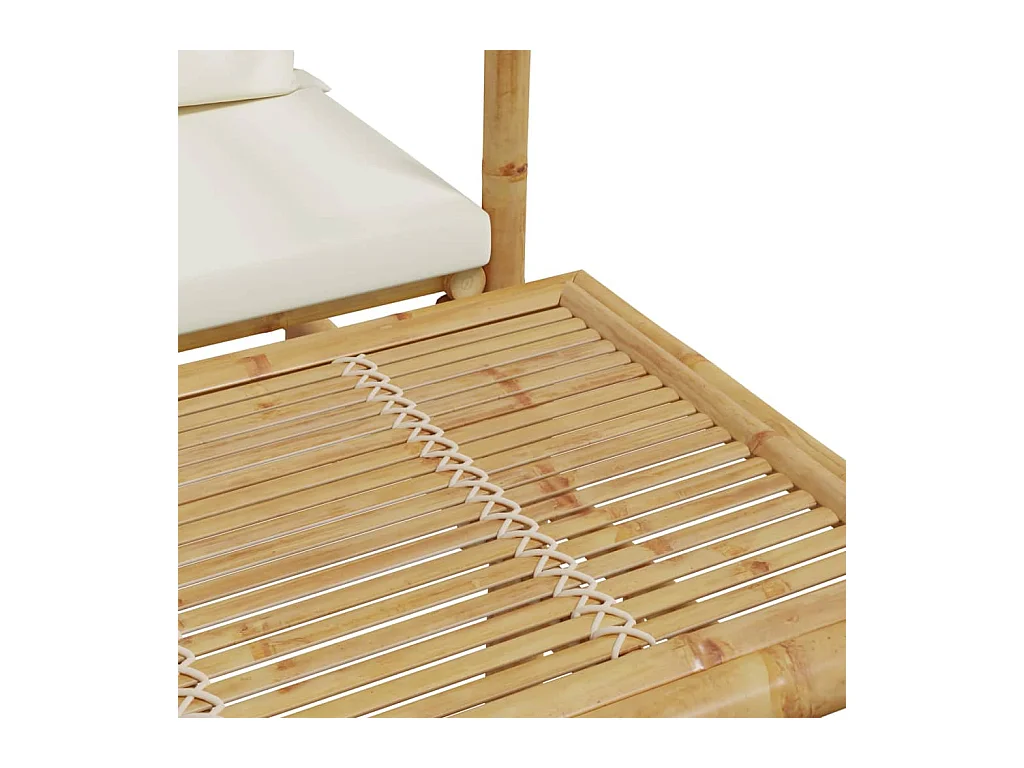 Salon de jardin 2 pièces avec coussins bambou