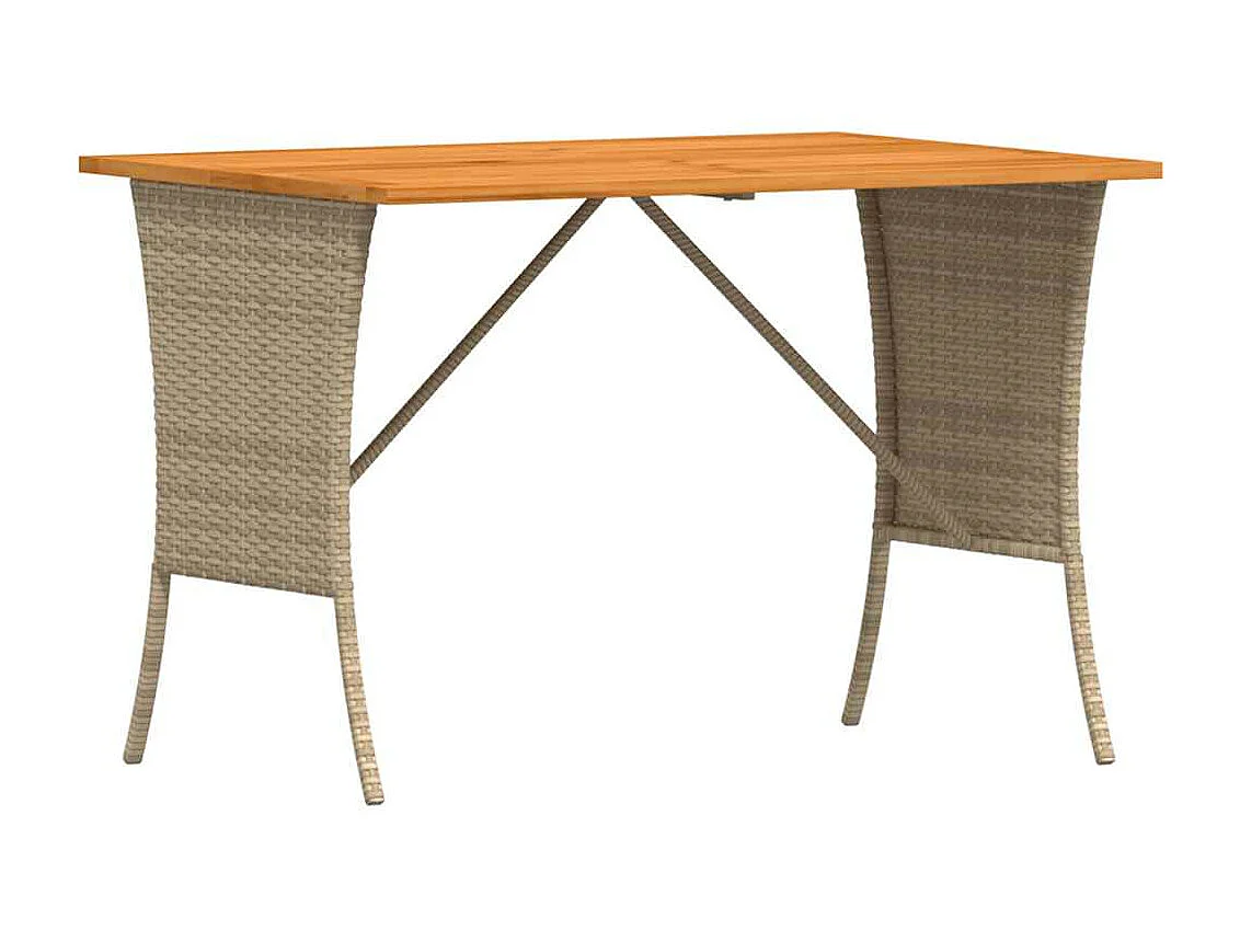 Salon de jardin avec coussins 5 pièces beige résine tressée