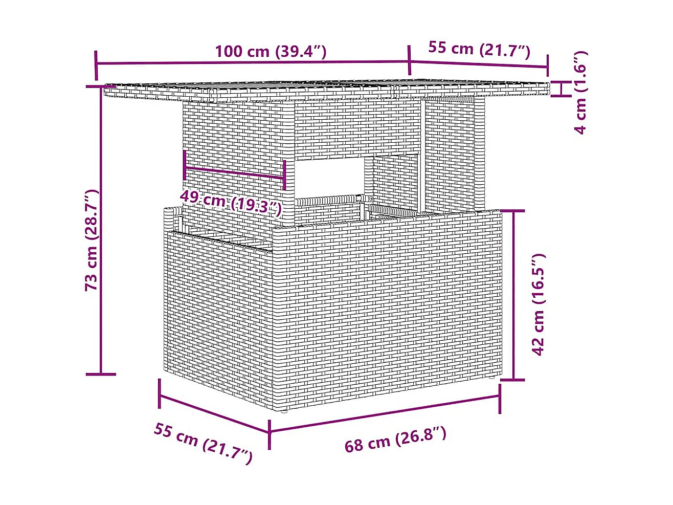 Set de sofás jardín y cojines 5 piezas ratán sintético gris claro