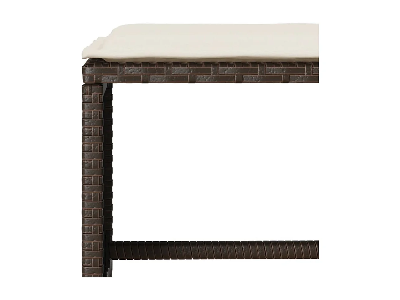 Salon de jardin avec coussins 6 pièces marron résine tressée