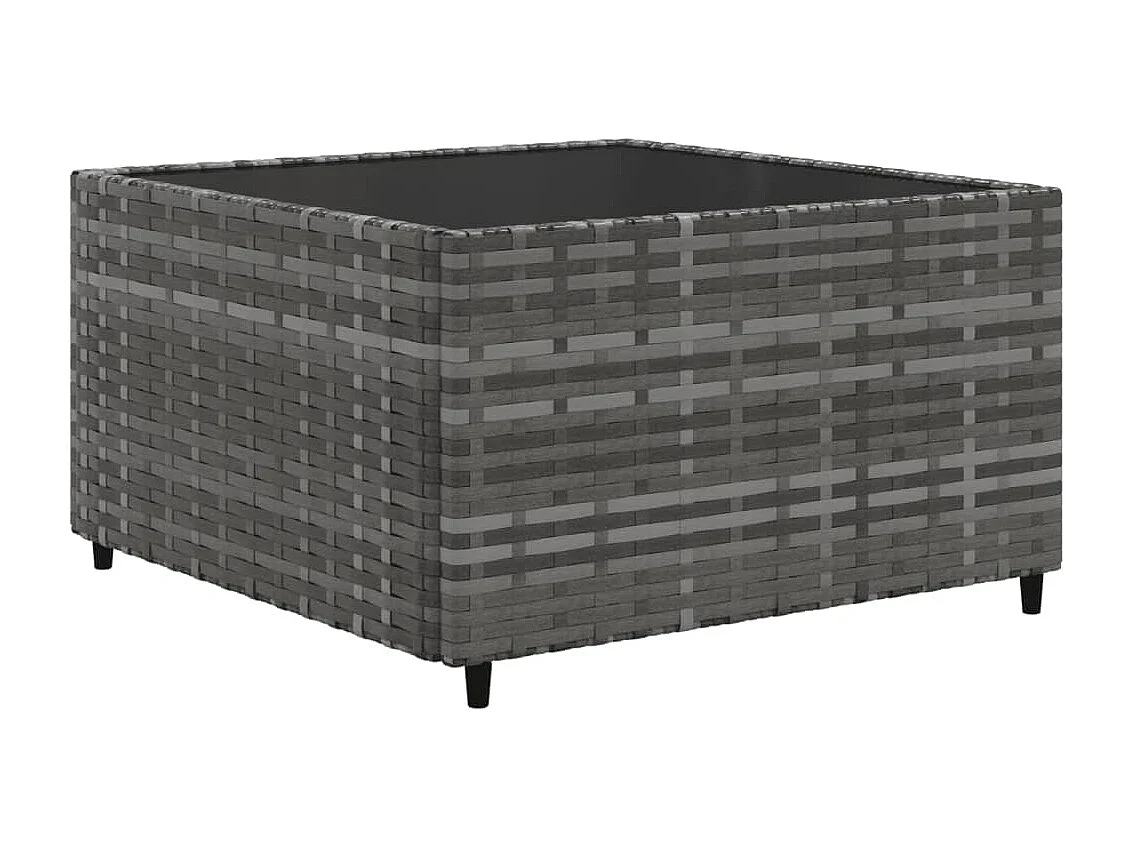 Set de sofás de jardín y cojines 10 piezas ratán sintético gris