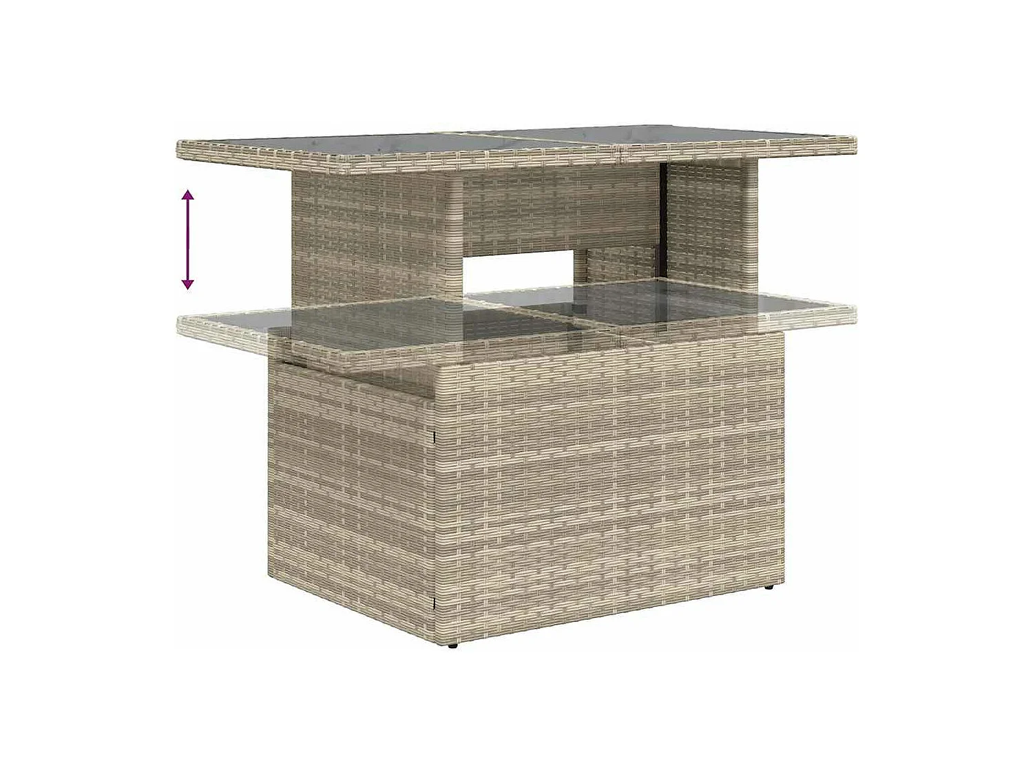 Set de sofás de jardín 8 piezas y cojines ratán sintético gris