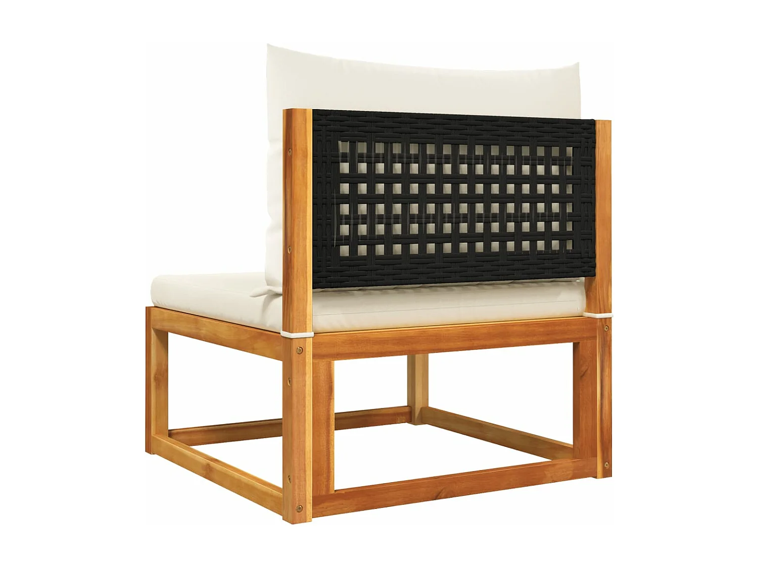 Set de sofás de jardín con cojines 3 piezas madera maciza acacia