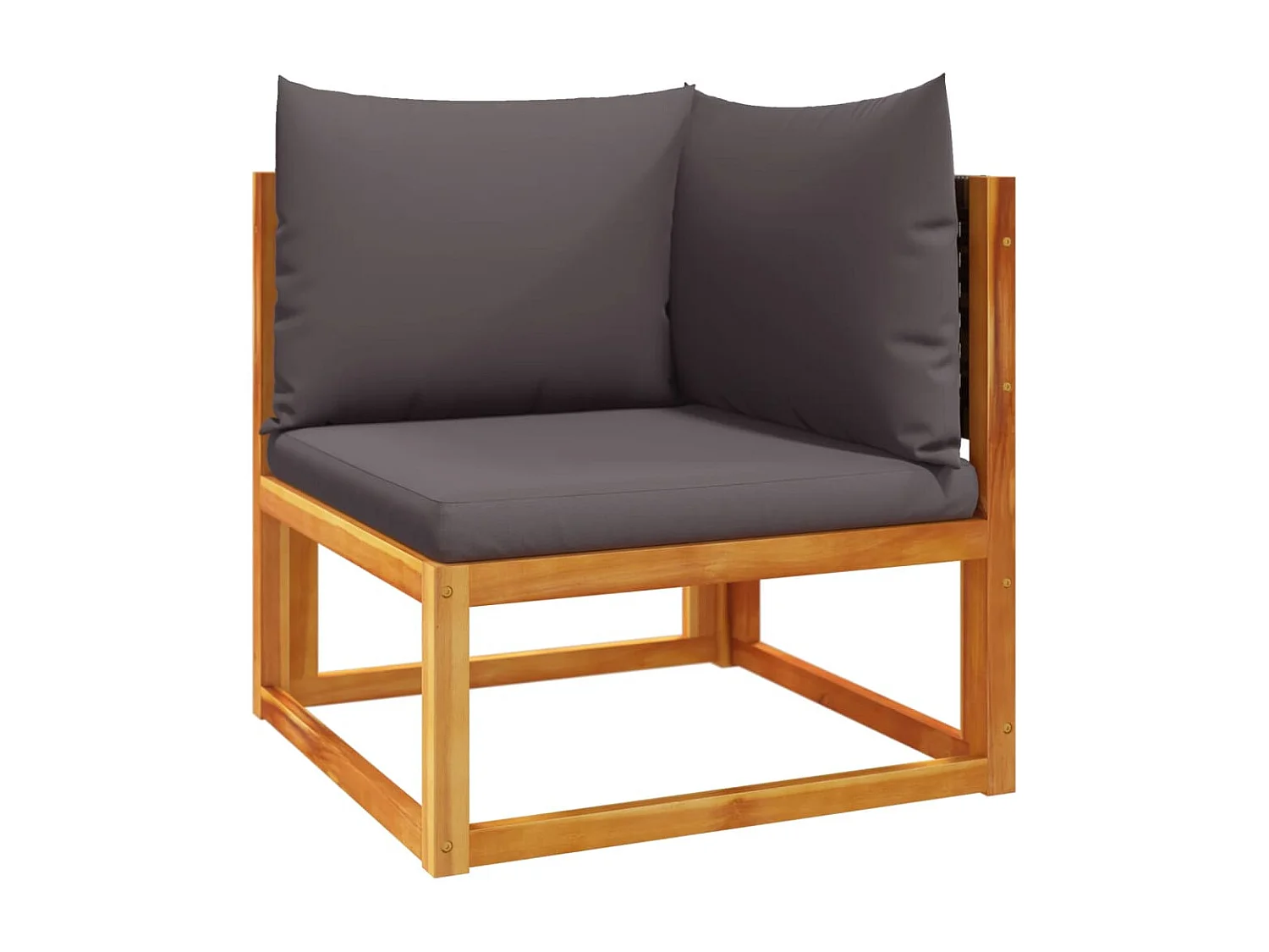 Salon de jardin avec coussins 4 pièces bois d'acacia massif