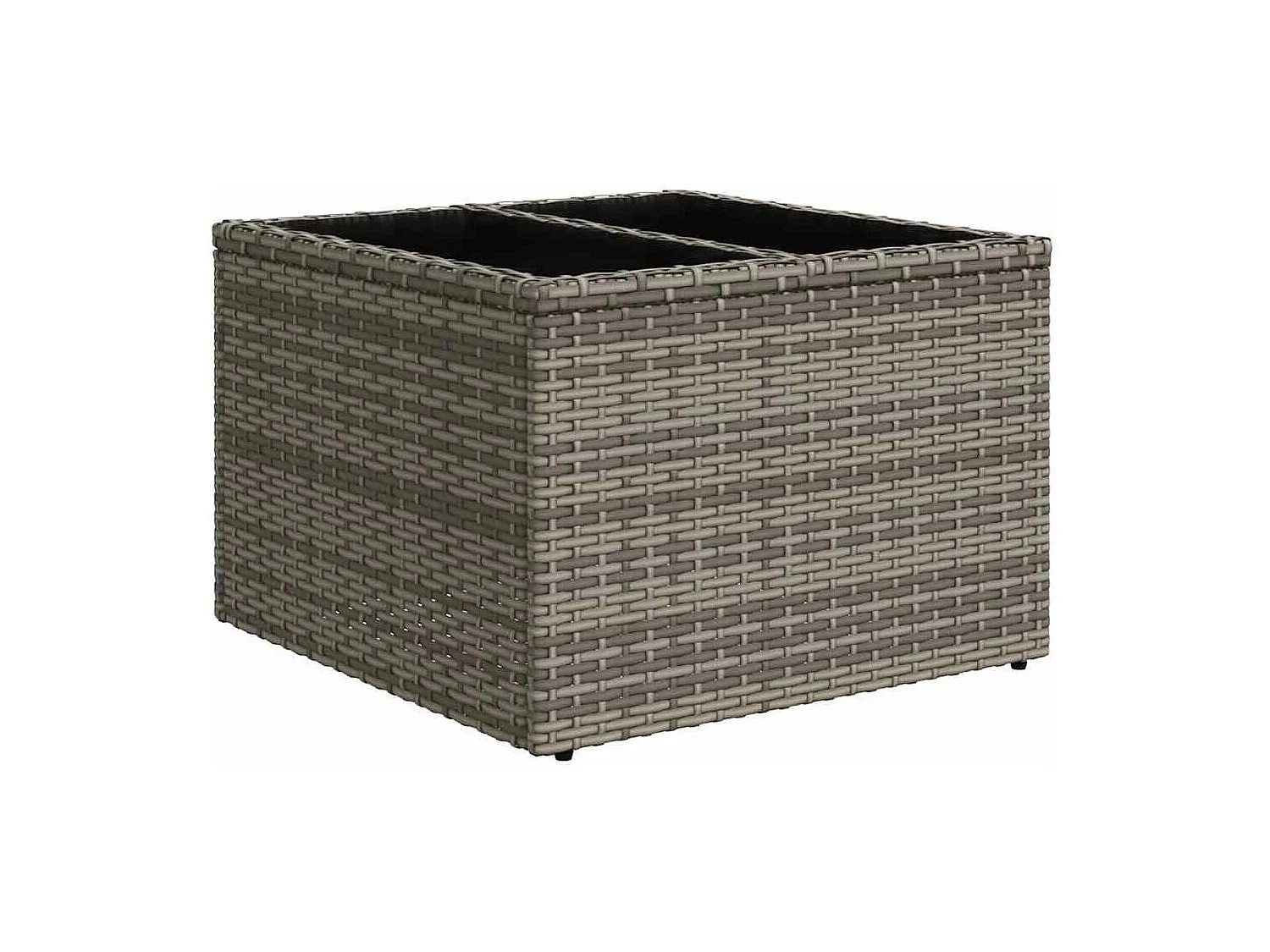 Set de sofás de jardín y cojines 8 piezas ratán sintético gris