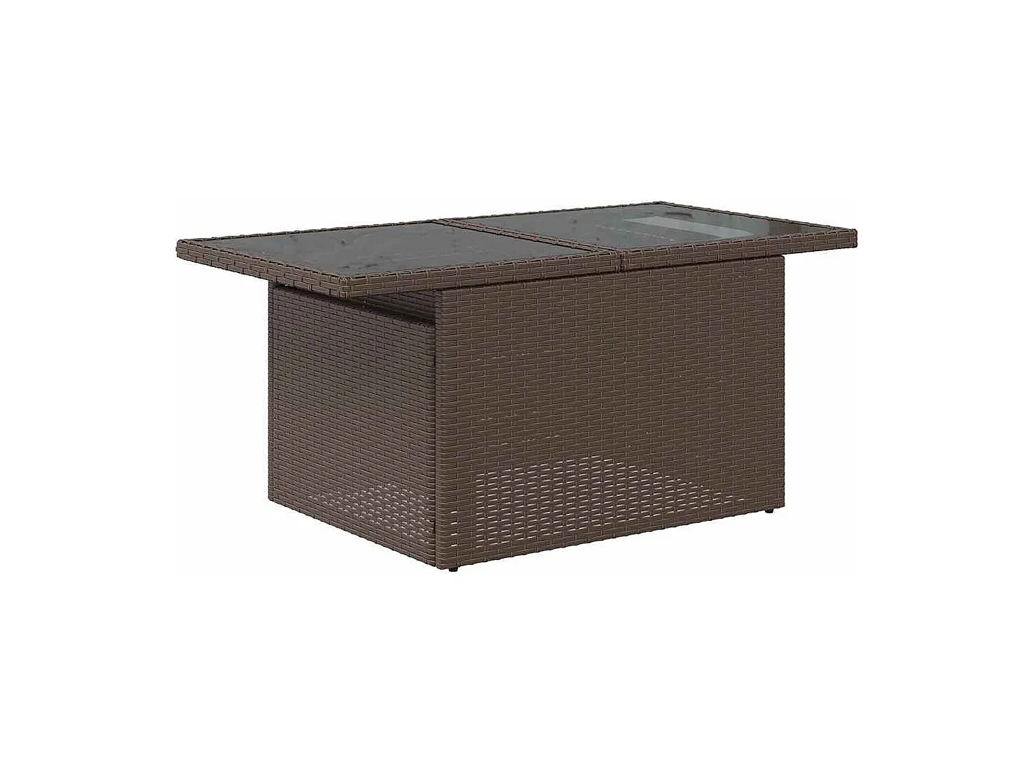 Set sofás de jardín 8 piezas y cojines ratán sintético marrón