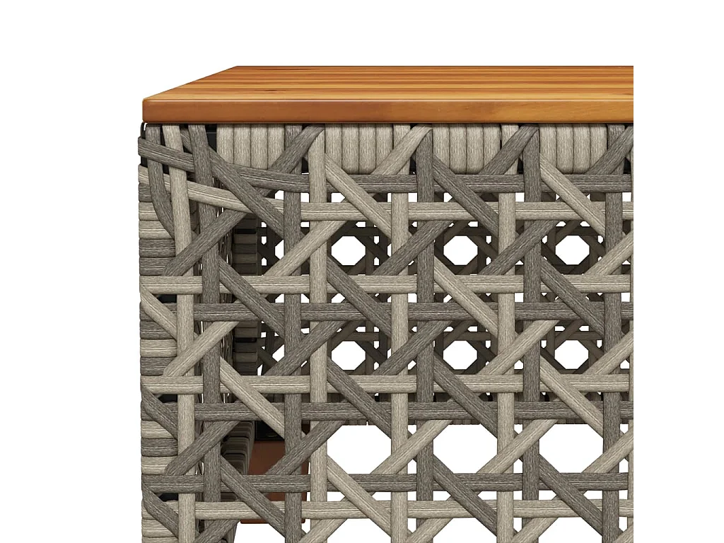 7-delige Loungeset met kussens poly rattan grijs