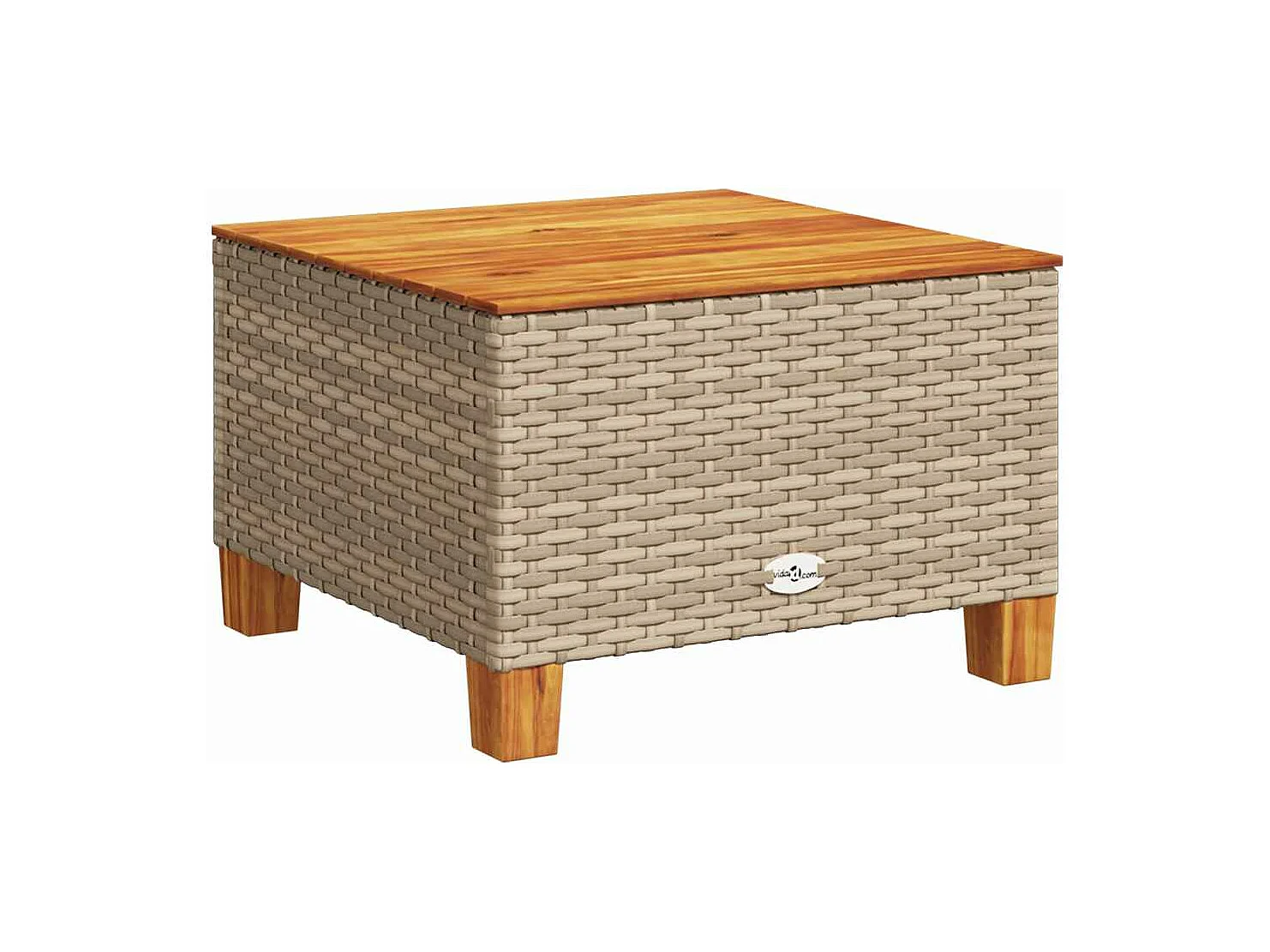 Salon de jardin avec coussins 9 pièces beige résine tressée