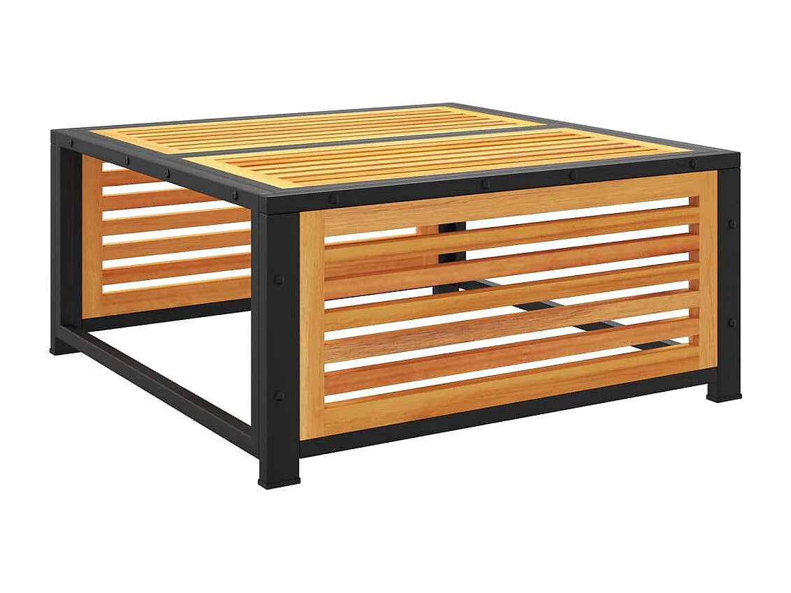 Salon de jardin avec coussins 5 pièces Bois d'acacia solide