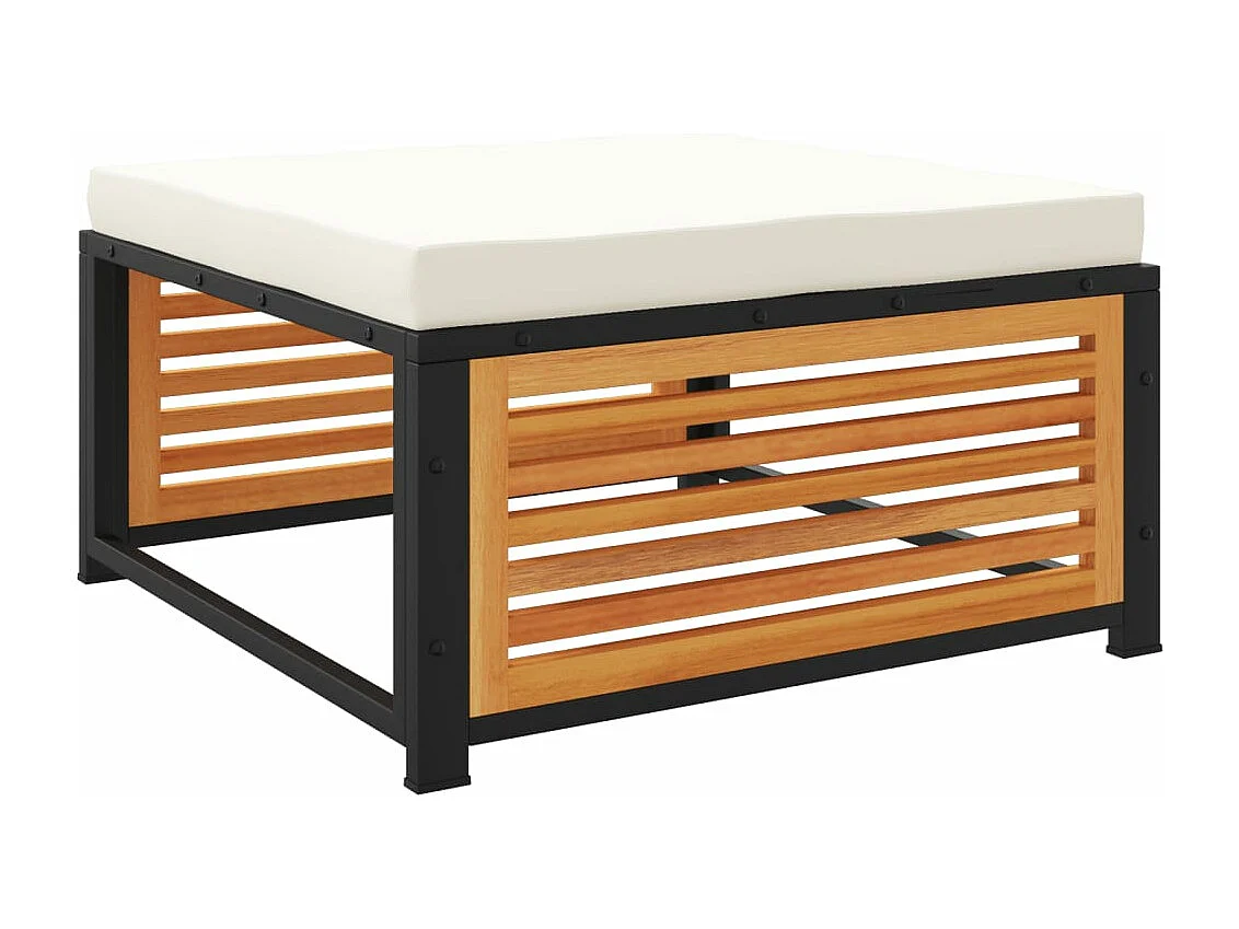 Set de sofás de jardín con cojines 7 piezas madera maciza acacia