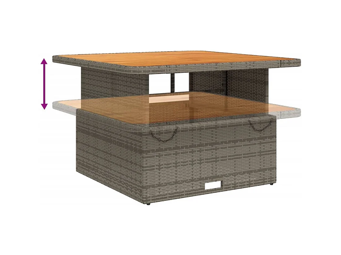 Salon de jardin avec coussins 3 pièces gris résine tressée