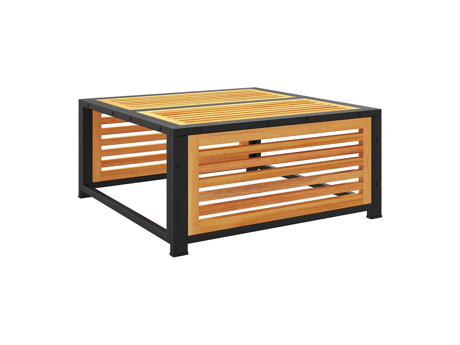 Salon de jardin avec coussins 6 pièces bois d'acacia solide