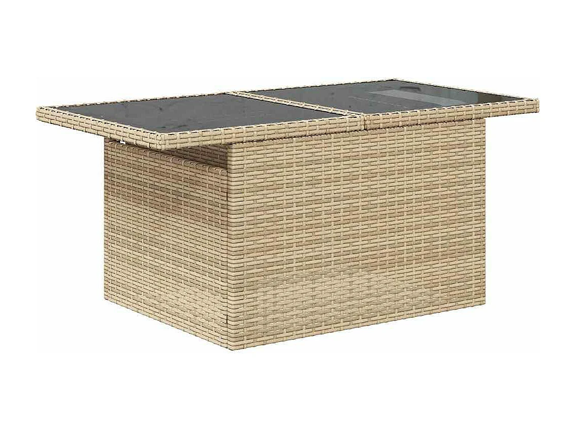 Juego de sofás jardín con cojines 6 piezas ratán sintético beige