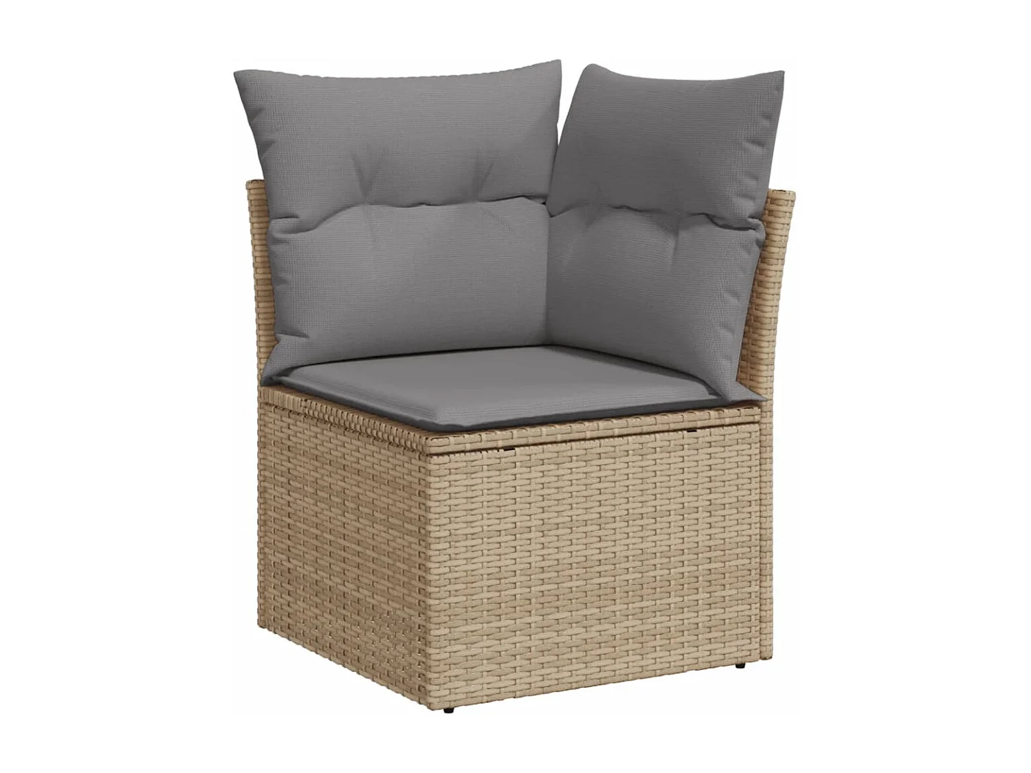 Juego de sofás jardín con cojines 6 piezas ratán sintético beige