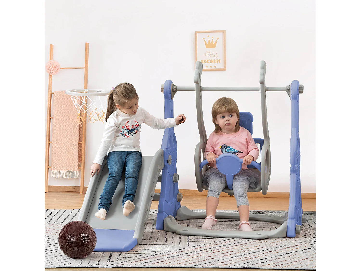 Toboggan pour enfants en pehd,d140cm×h120cm,violet