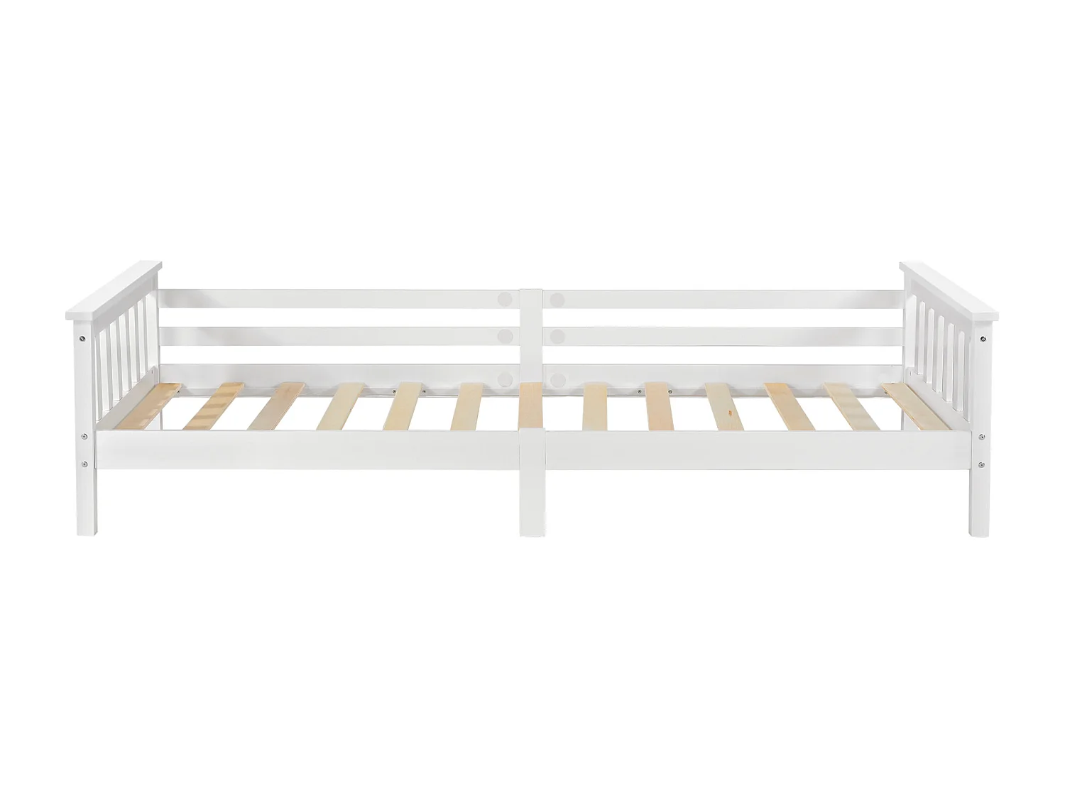 Lit d'Enfant Design Nuuk en Pin 200 x 90 cm Blanc Mat Laqué [en.casa]