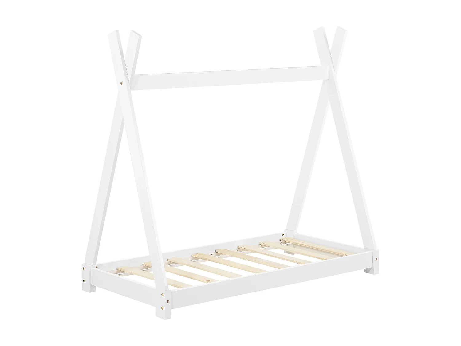 Lit de Tipi pour Enfant Onejda Blanc Mat 140 x 70 cm [en.casa]