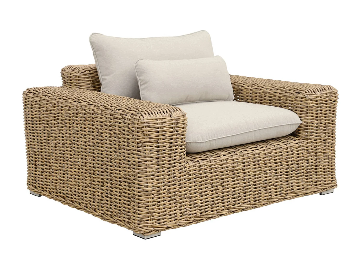 Salotti da giardino in resina extra large a 4 posti, beige