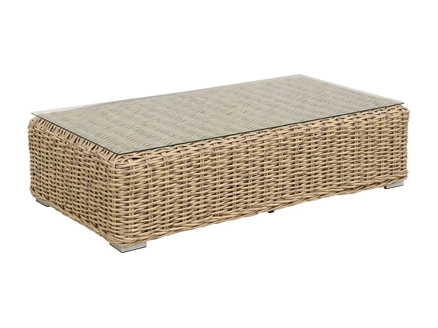 Salotti da giardino in resina extra large a 4 posti, beige