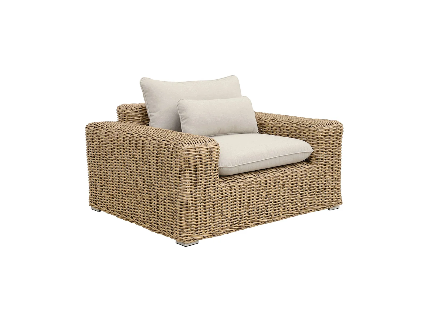 Salotto da giardino in resina extra large, 4 posti, beige